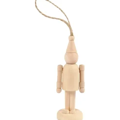 Julenisse - Figur nissehue H: 9 cm birk - 1stk.