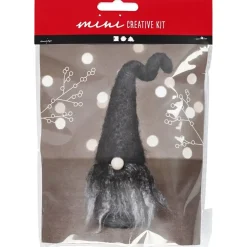 Julenisse - Kreativt minikit grå snudenisse