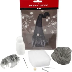 Julenisse - Kreativt minikit grå snudenisse