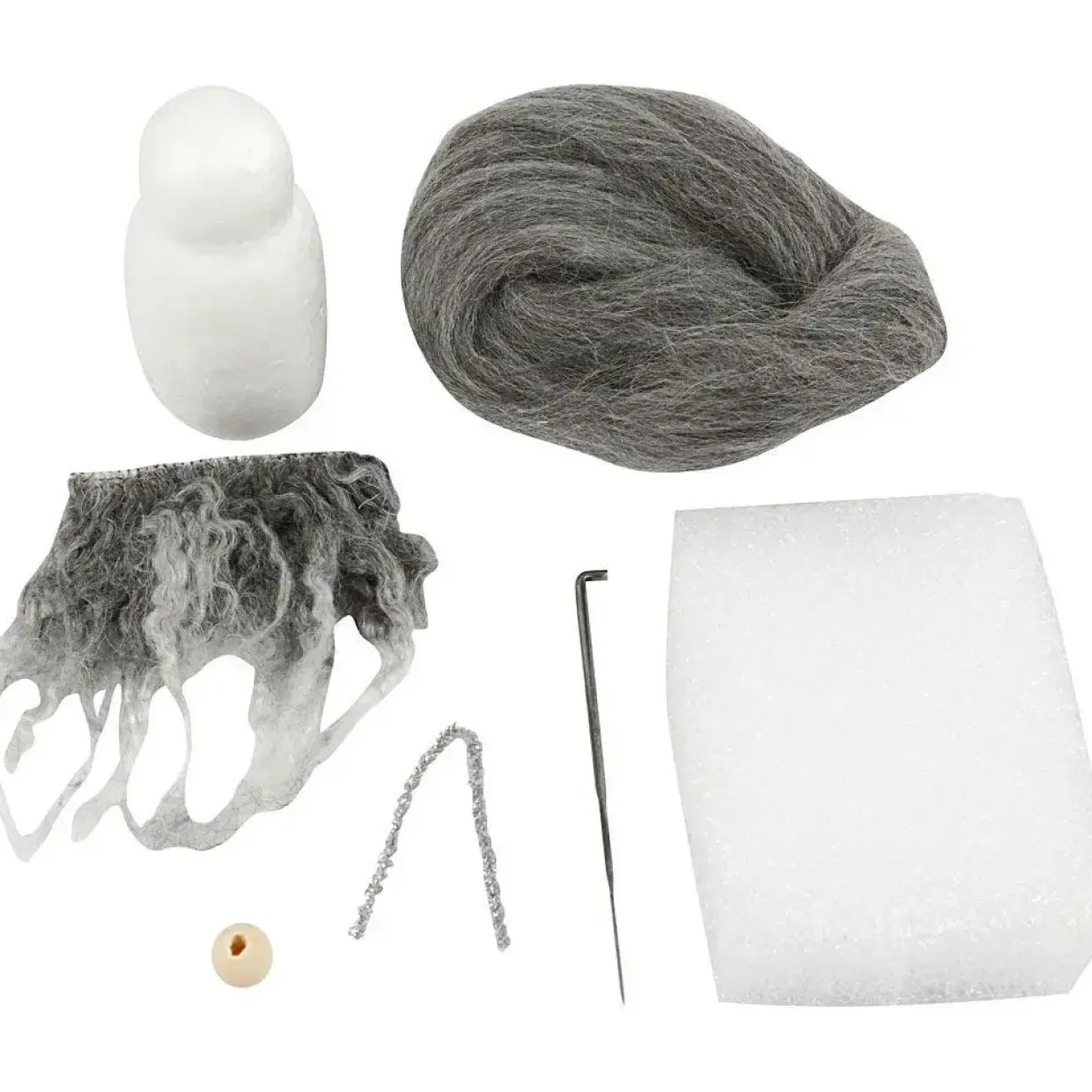Julenisse - Kreativt minikit grå snudenisse
