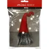 Jule nisse - Kreativt minikit H: 13 cm snudenisse med gråt skæg - 1sæt