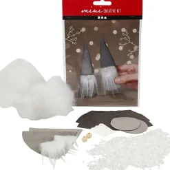 Julenisser - Kreativt minikit med 2 grå næsenisser