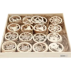 Juleophæng diameter 8 cm tykkelse 0,3 cm krydsfiner | 144 stk.