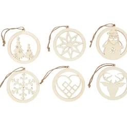 Juleophæng diameter 8 cm tykkelse 0,3 cm krydsfiner | 144 stk.