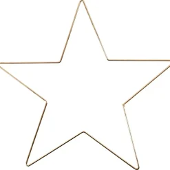 Julestjerne - Metalophæng 30 cm - Guld