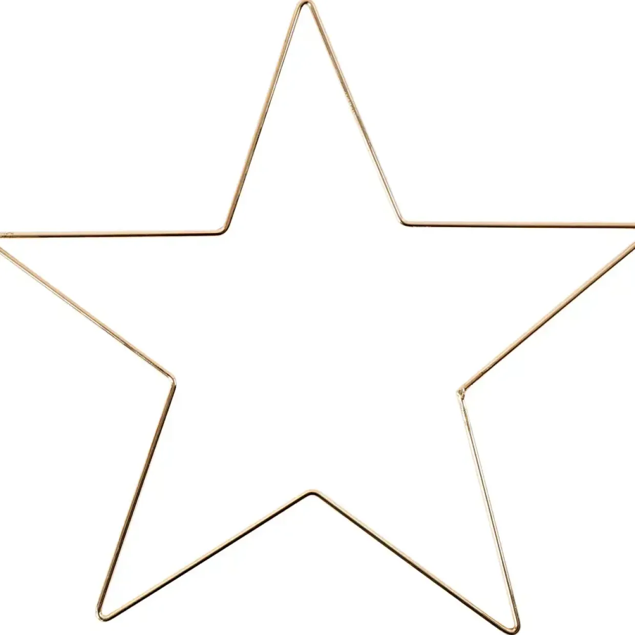 Julestjerne - Metalophæng 30 cm - Guld