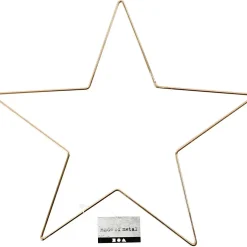 Julestjerne - Metalophæng 30 cm - Guld
