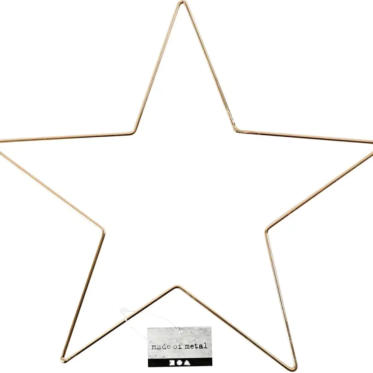 Julestjerne - Metalophæng 30 cm - Guld