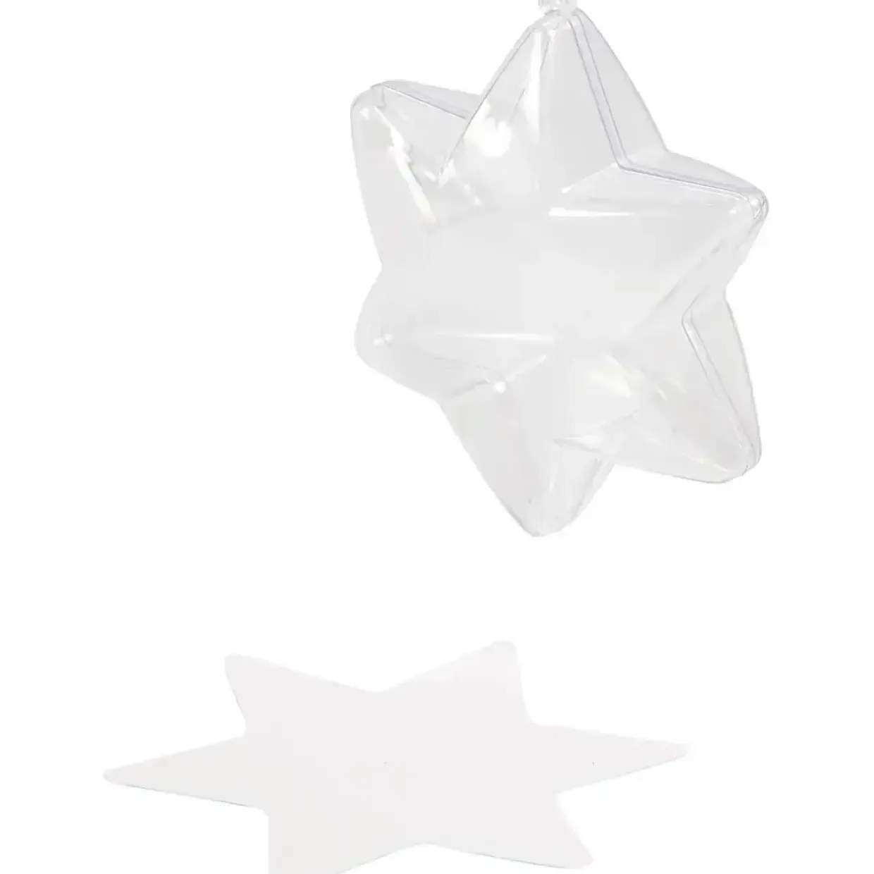 Julestjerner - Deko højde 10 cm transparent - 5 stk