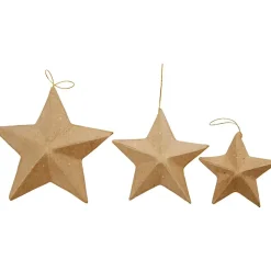 Julestjerner - dia. 7,5+10+12,5 cm - 6 stk