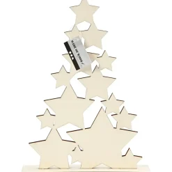 Julestjerner som juletræ - H29,8 cm B21,5 cm D4 cm