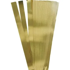 Julestjerner strimler i guld - Bredde 10 mm diameter 4,5 cm Længde 45 cm - 100 stk