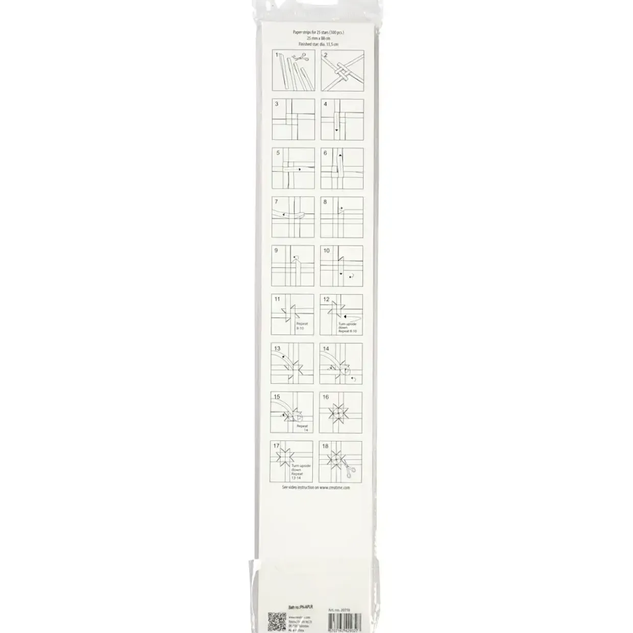 Julestjerner strimler - Rød 25 mm - Ø11,5 cm - 100 stk