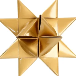 Julestjerner strimler - Vivi Gade guld glitter og lak B: 15 + 25 mm Ø: 6,5 + 11,5 cm L: 44 + 86 cm - 40 stk