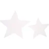 Julestjerner størrelse 7,3+10 cm 240 gram hvid karton assorteret - 40 stk