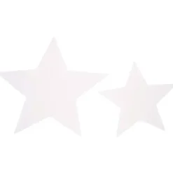 Julestjerner størrelse 7,3+10 cm 240 gram hvid karton assorteret - 40 stk