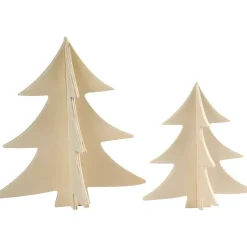 Juletræ i træ højde 13 + 18 cm krydsfiner - 2 stk