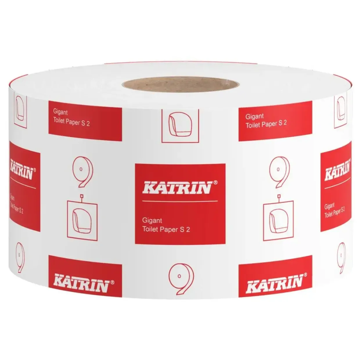 Jumborulle, Katrin 106101 Classic, 2-lags, hylse, 60mm, mini, 200m, hvid, 1600 ark - 12 stk