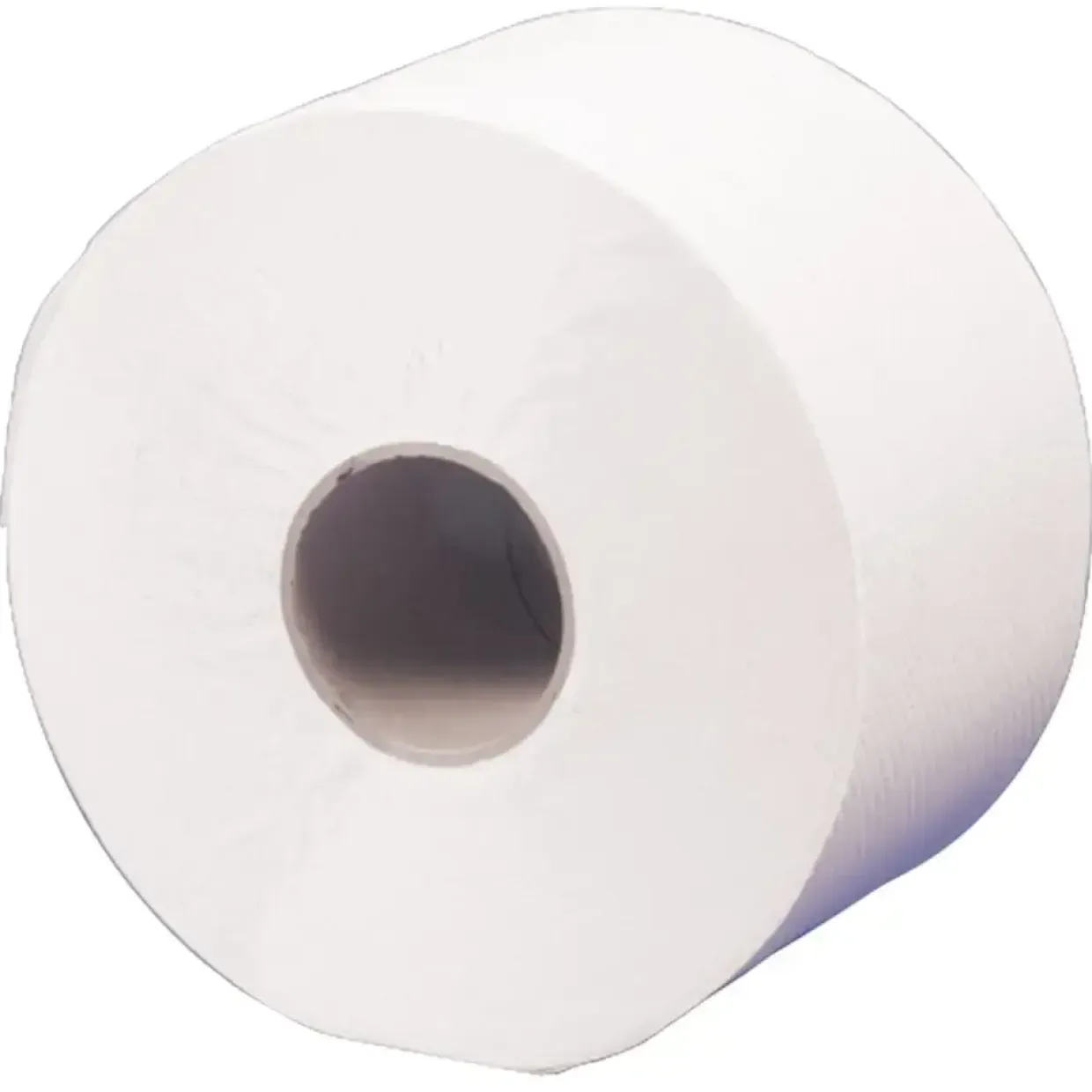 Jumborulle, neutral, 2-lags, Mini, 160m x 9cm, Ø19cm, hvid, 100% genbrugspapir - 12 stk
