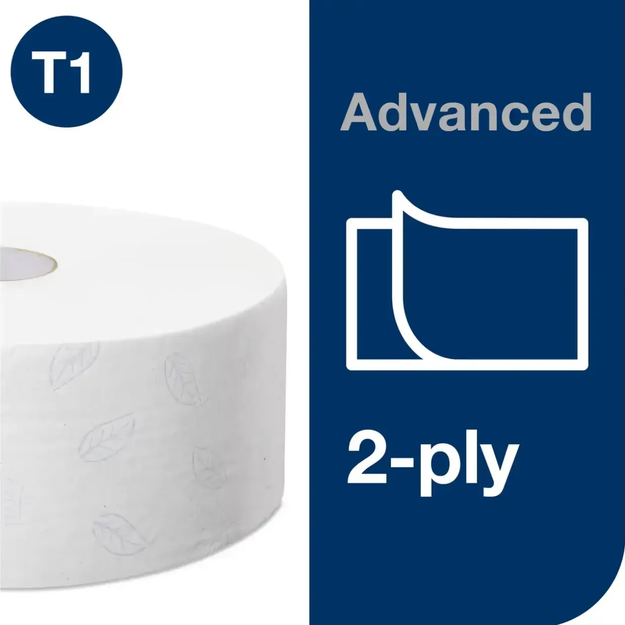 Jumborulle Tork Advanced 120272 2-lags hylse 59 mm midi 360 meter hvid | 1.800 ark - 6 stk