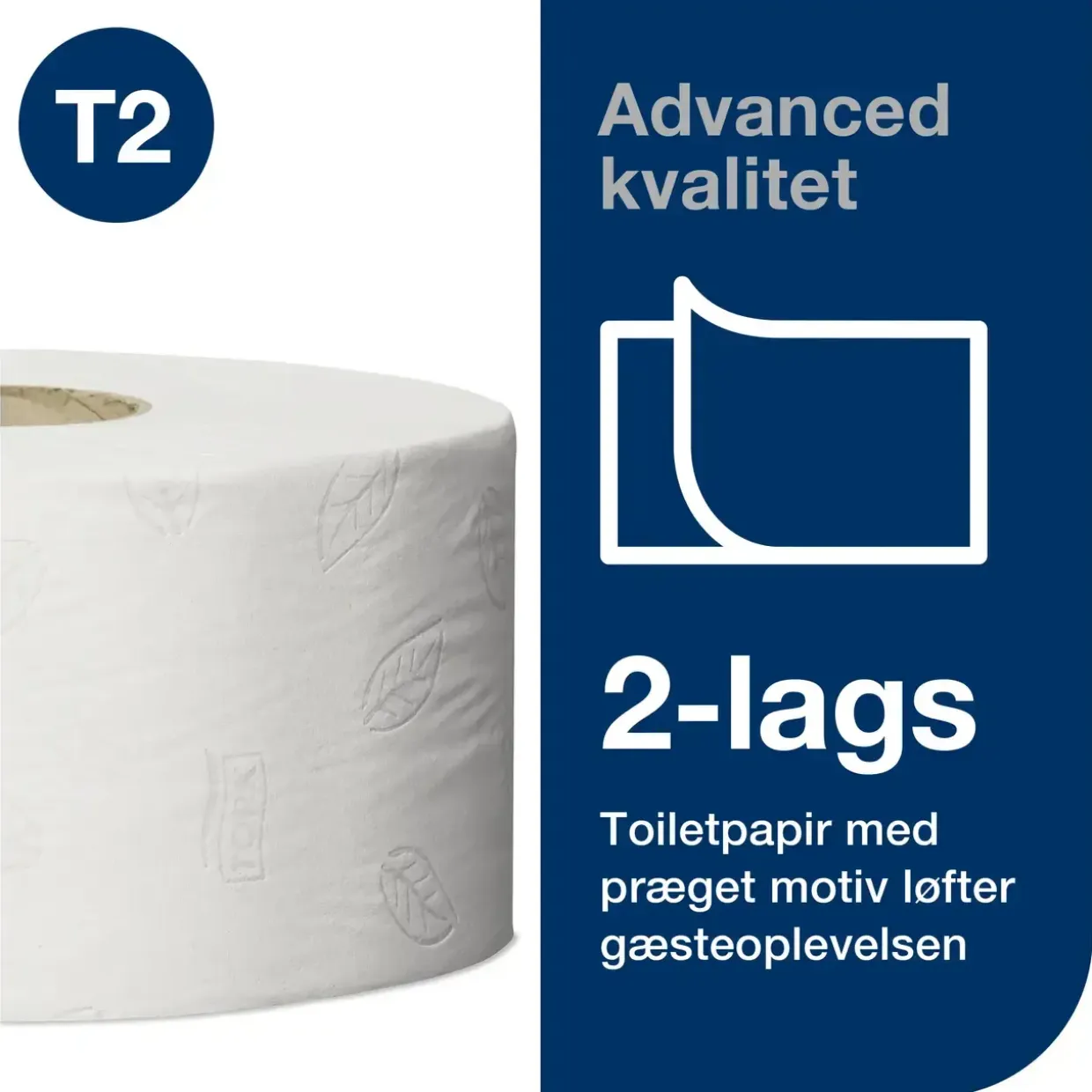 Jumborulle Tork Advanced 120280 - 2-lags hylse 59mm mini 170 m hvid 850 ark - 12 stk