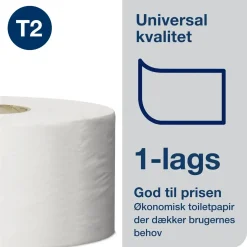 Jumborulle Tork Advanced 1-lags 110163 hylse 60 mm mini 240 meter hvid | 1.714 ark - 12 stk