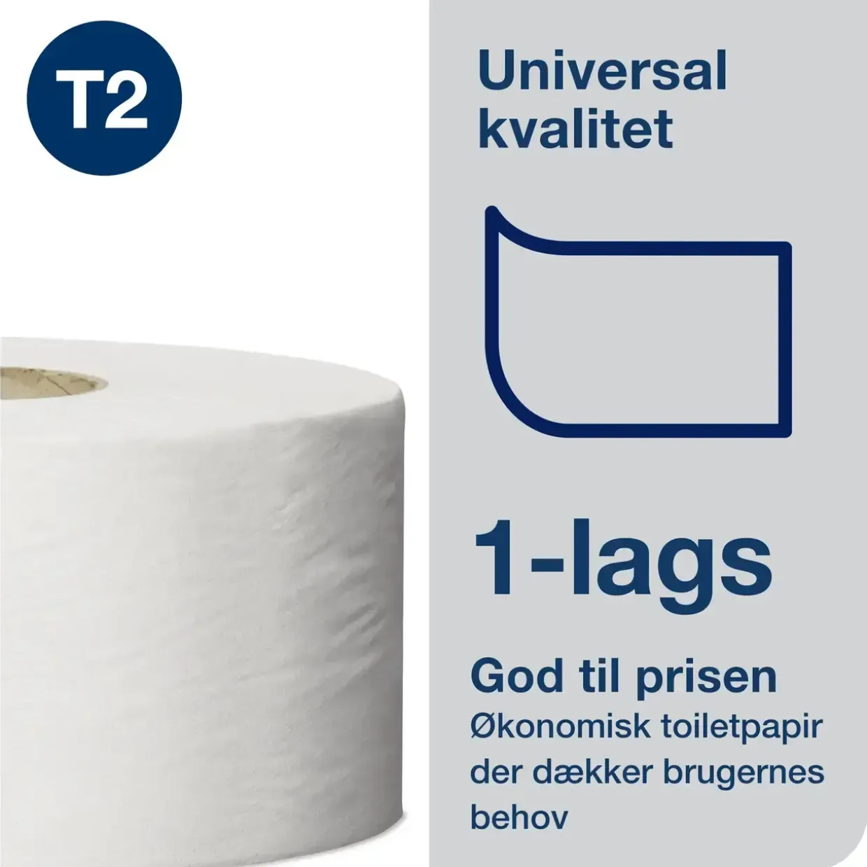 Jumborulle Tork Advanced 1-lags 110163 hylse 60 mm mini 240 meter hvid | 1.714 ark - 12 stk