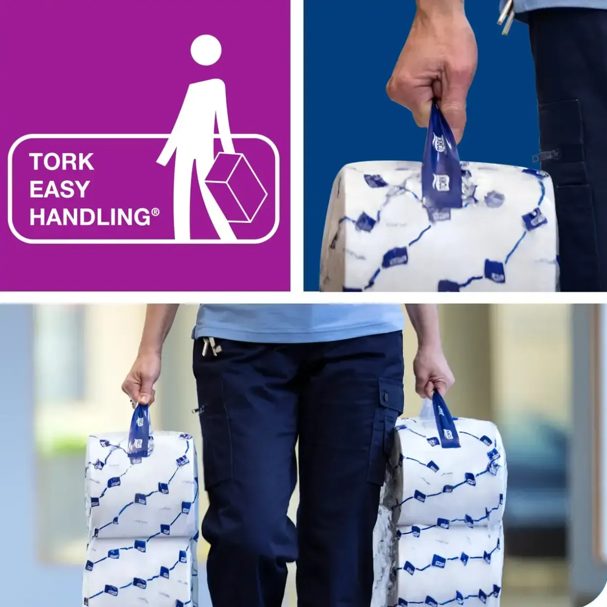 Jumborulle Tork 1-lags perforeret 500 meter 110162 hvid | 2.500 ark - 6 stk