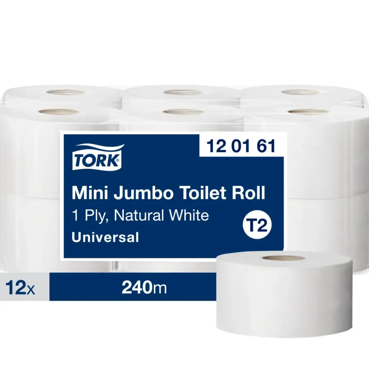 Jumborulle Tork Universal 120161 1-lags 240 m natur 1.714 ark - 12 stk