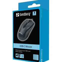 Kabelmus - Sandberg USB-C Mouse - Kablet - Plug & Play