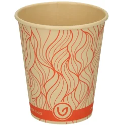 Kaffebæger Bambus Ø80xH90mm 25cl 8oz Single Wall Natur Verive - 20 ps x 50 stk/krt