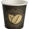 Kaffebæger Beans, ABENA Gastro, 6,3cm, Ø6,2cm, 100 ml, sort, pap/PE - 1000 stk