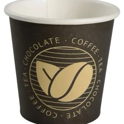 Kaffebæger Beans, ABENA Gastro, 6,3cm, Ø6,2cm, 100 ml, sort, pap/PE - 1000 stk