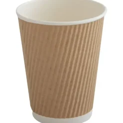 Kaffebæger - 11 cm Ø9 cm 36 cl, 40 cl brun pap | PE - 500 stk