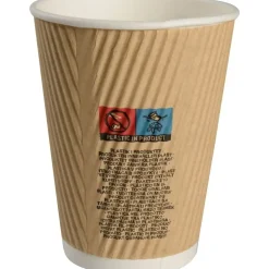 Kaffebæger - 11 cm Ø9 cm 36 cl, 40 cl brun pap | PE - 500 stk