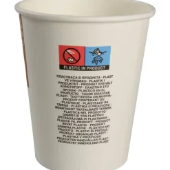 Kaffebæger LessIsMore, 9cm, Ø8cm, 24 cl, 25 cl, hvid, pap/PE, 8 oz - 1000 stk