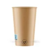 Kaffebæger Pap/Ac Ø90xH113mm 30cl 12oz Single Wall Brun Verive - 20 ps x 50 stk/krt