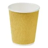 Kaffebæger Pap Ø80xH90mm 25cl 8oz Ripple Wall Natur - 20 ps x 25 stk/krt