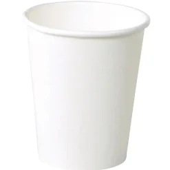 Kaffebæger Pap Ø80xH90mm 25cl 8oz Single Wall Hvid - 20 ps x 50 stk/krt