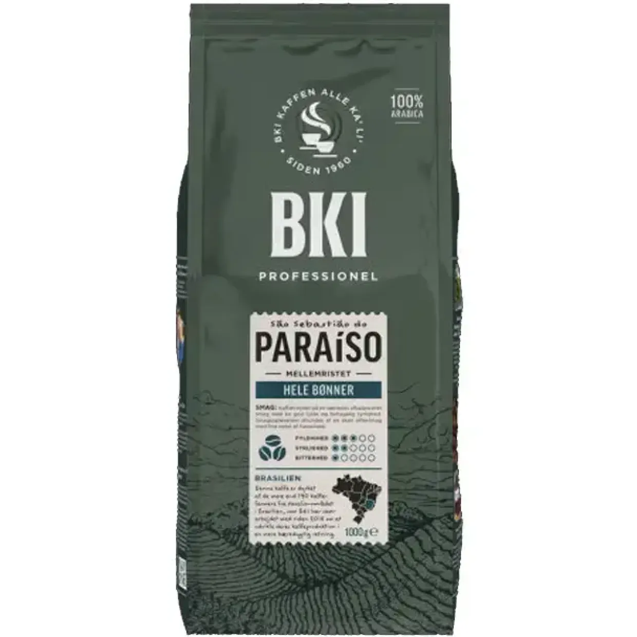 Kaffe BKI Paraiso Helbønne 1kg
