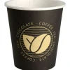 Kaffekopper ABENA Gastro Beans 7,8cm Ø7,2cm 20,5 cl sort pap|PE 7 oz - 2000 stk