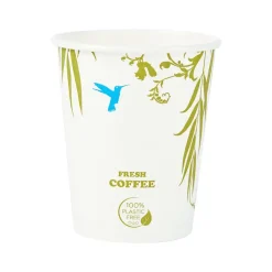 Kaffekopper 8 oz plastfri miljøkop single wall 1000stk pr. kar