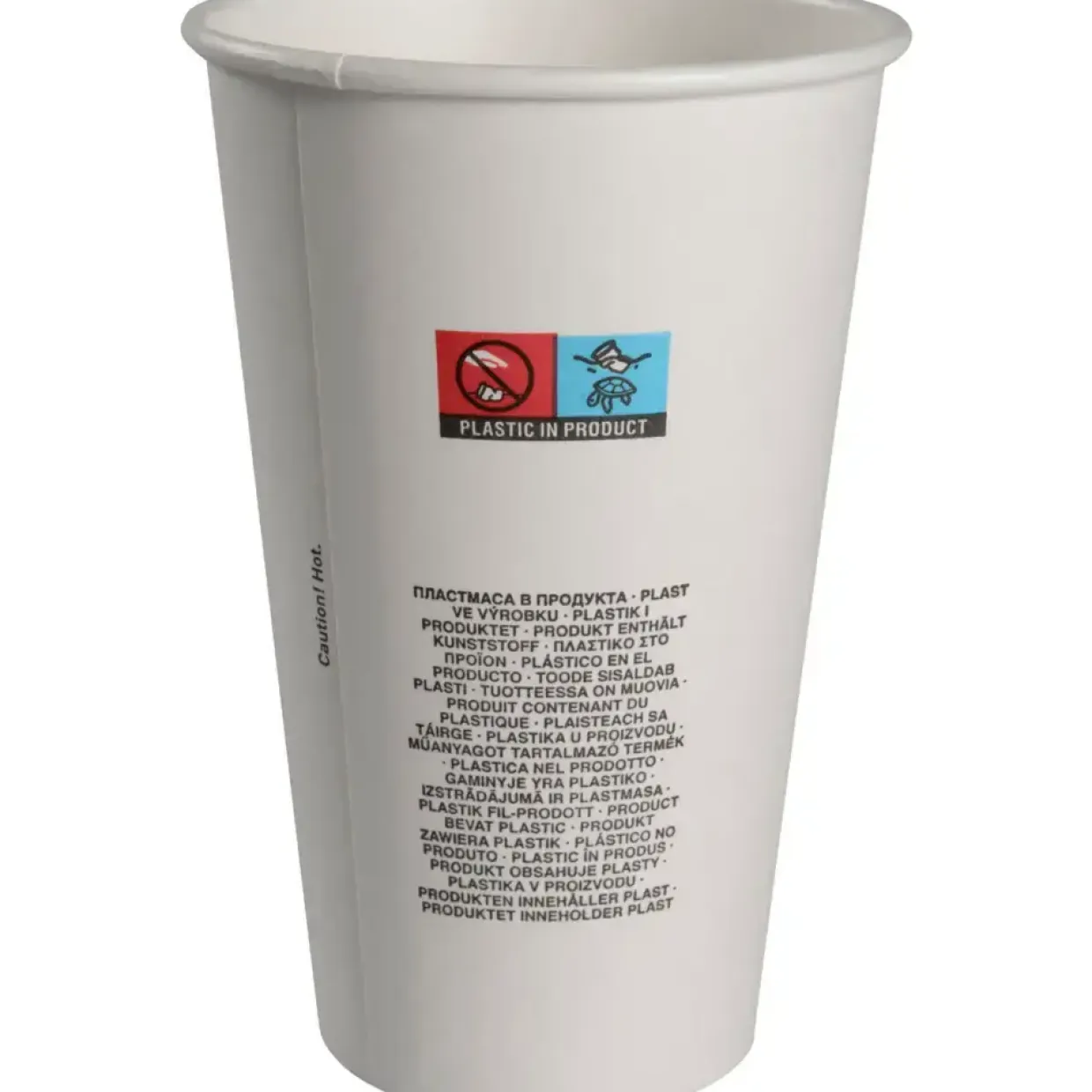 Kaffekopper Premium ABENA Gastro 13,6cm Ø9cm 48 cl hvid PE/pap 16 oz - 1000 stk