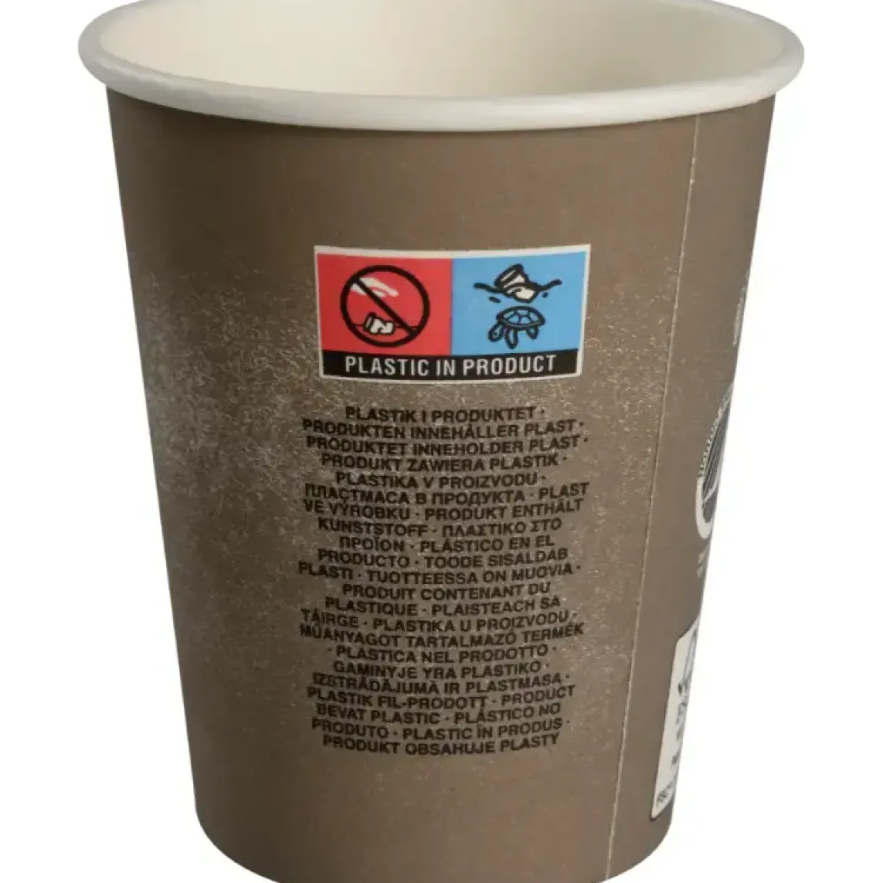 Kaffekopper The Swan ABENA Gastro 9,1cm Ø8cm 24 cl grå pap PE 8 oz - 1000 stk