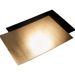Kagepap - guld/sort 40x58 cm - kraftig 1000 g/m² - 25 stk