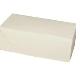 Kageæske fold selv L200xB100xH70mm pap hvid - 250 stk/krt