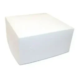 Kageæske fold selv nr 1 høj L150xB150xH75mm pap hvid - 250 stk/krt