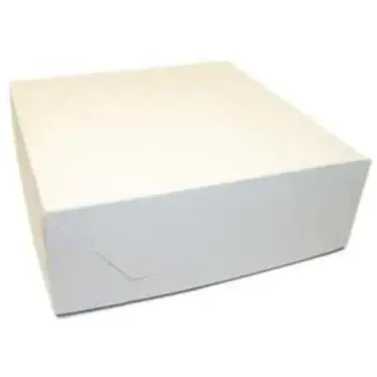 Kageæske fold selv nr 3 høj L230xB230xH80mm pap hvid - 250 stk/krt