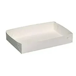 Kageæske fold selv nr 5 L380xB230xH50mm pap hvid - 200 stk/krt
