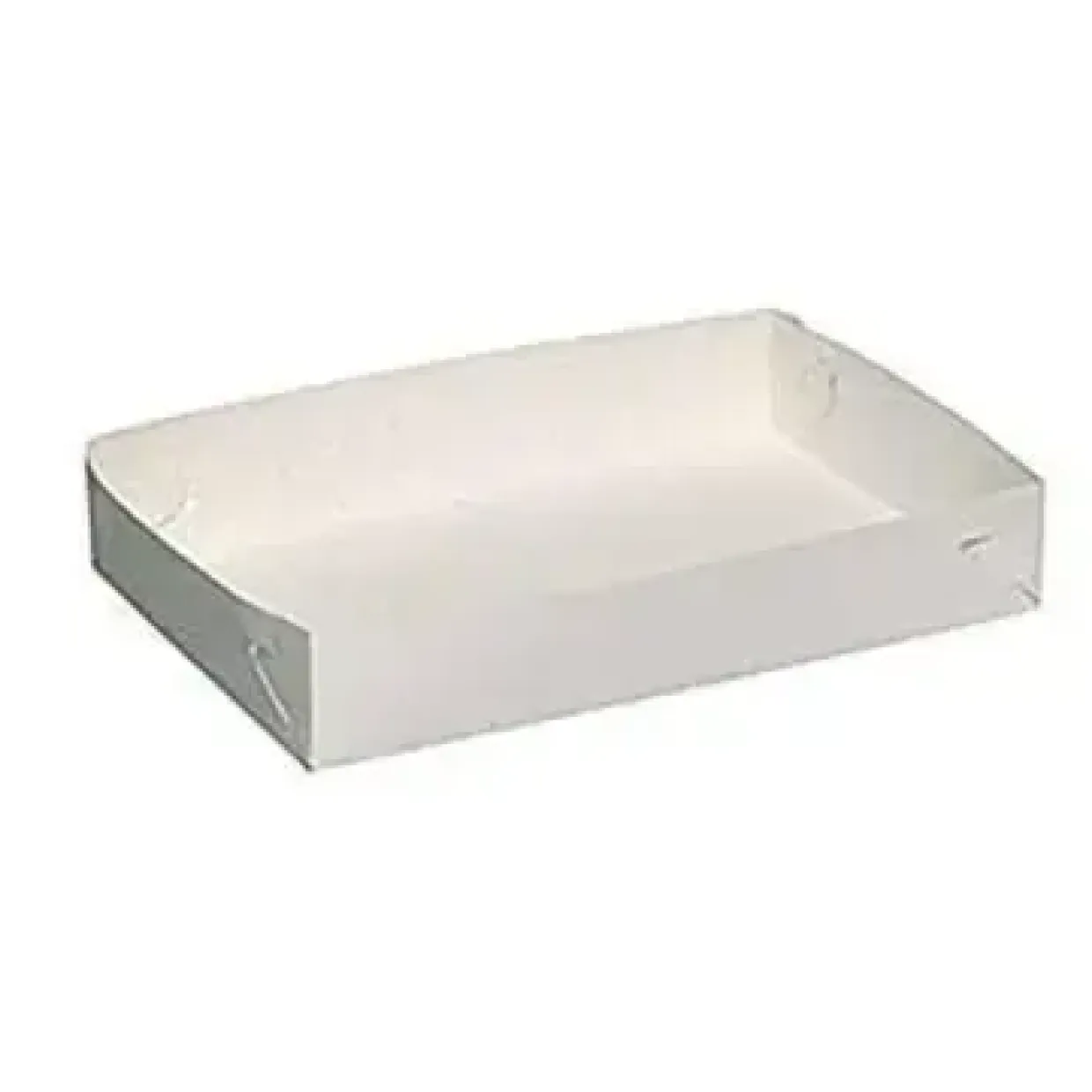 Kageæske fold selv nr 5 L380xB230xH50mm pap hvid - 200 stk/krt